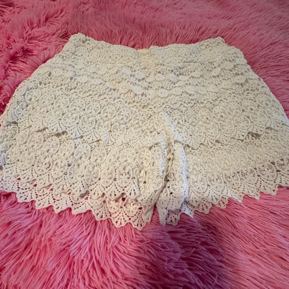 LOFT Ivory Lace Shorts